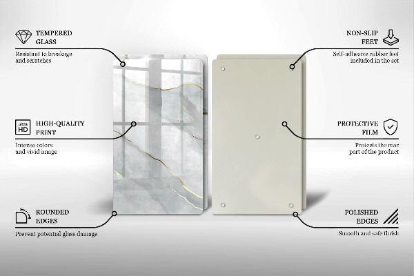 Protection plaque induction Texture de pierre