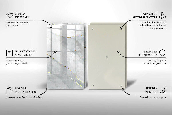 Protection plaque induction Texture de pierre