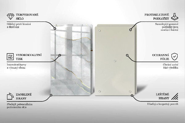 Protection plaque induction Texture de pierre