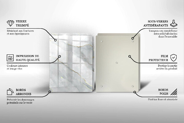 Protection plaque induction Texture de pierre