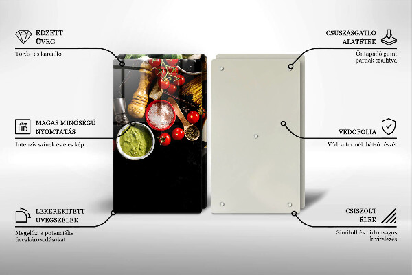 Protection plaque induction Ingrédients et épices italiens