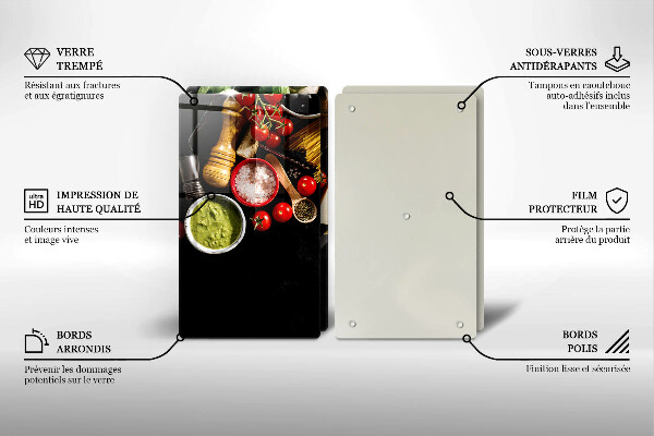 Protection plaque induction Ingrédients et épices italiens