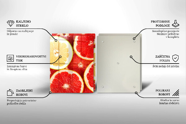 Protection plaque induction Tranches de pamplemousse