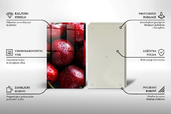 Protection plaque induction Gros plan de cerises