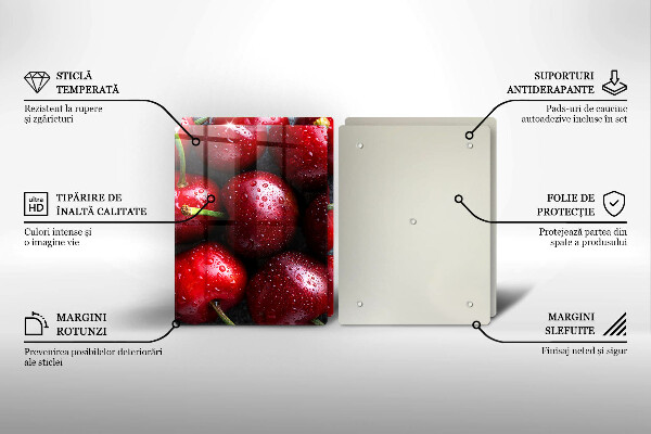 Protection plaque induction Gros plan de cerises