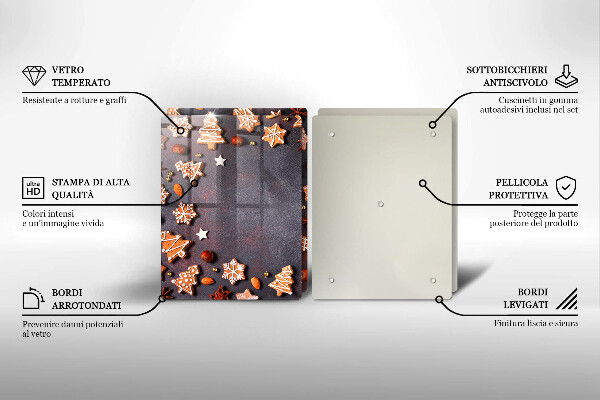 Protection plaque induction Noël en pain d'épice