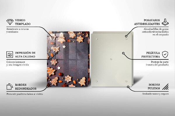 Protection plaque induction Noël en pain d'épice