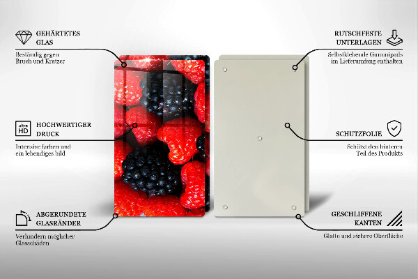 Protection plaque induction Framboises et mûres