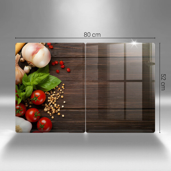 Protection plaque induction Des légumes sur la table