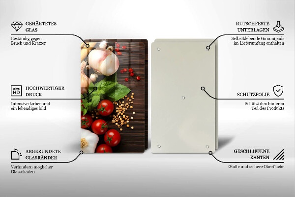 Protection plaque induction Des légumes sur la table