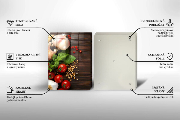 Protection plaque induction Des légumes sur la table