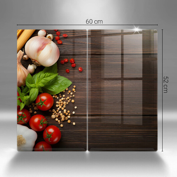 Protection plaque induction Des légumes sur la table