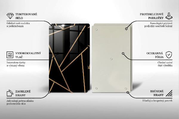 Protection plaque induction Abstraction noire