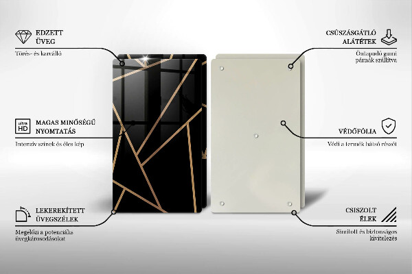 Protection plaque induction Abstraction noire