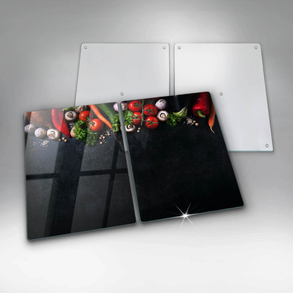 Cache plaque de cuisson Légumes colorés