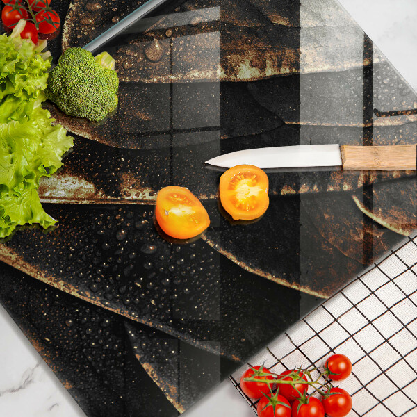 Cache plaque de cuisson Feuille d'or