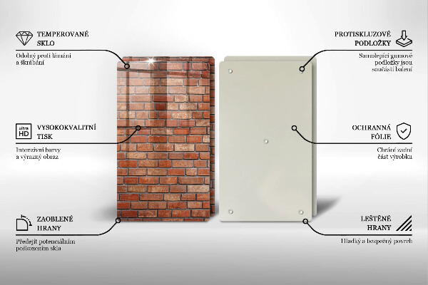 Cache plaque de cuisson Mur de briques