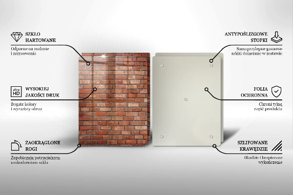 Cache plaque de cuisson Mur de briques