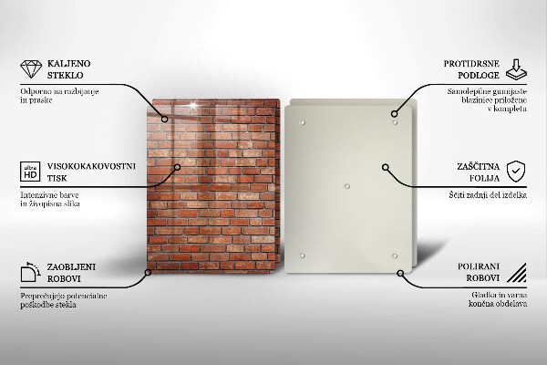 Cache plaque de cuisson Mur de briques