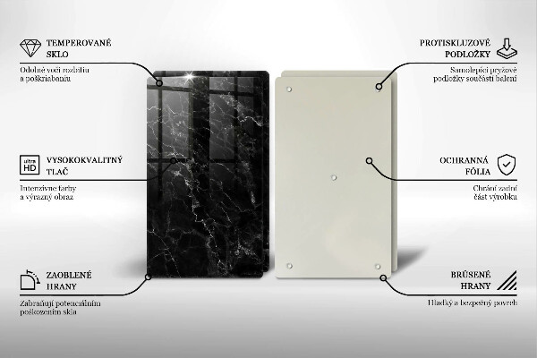 Cache plaque de cuisson Marbre élégant