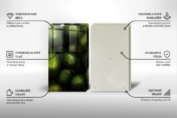 Cache plaque de cuisson Fruit d'avocat