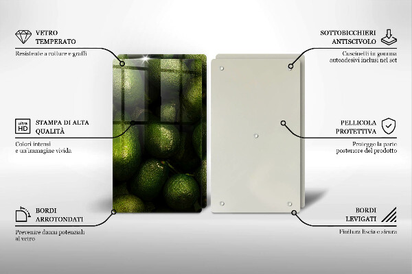 Cache plaque de cuisson Fruit d'avocat