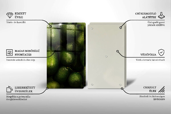 Cache plaque de cuisson Fruit d'avocat