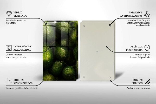 Cache plaque de cuisson Fruit d'avocat