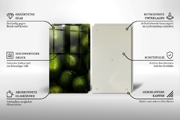 Cache plaque de cuisson Fruit d'avocat