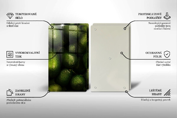 Cache plaque de cuisson Fruit d'avocat