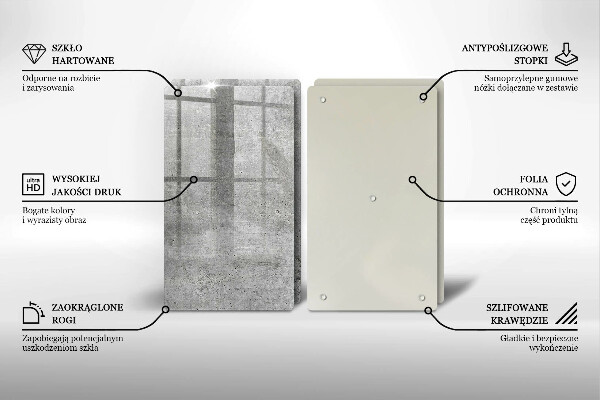 Cache plaque de cuisson Texture béton