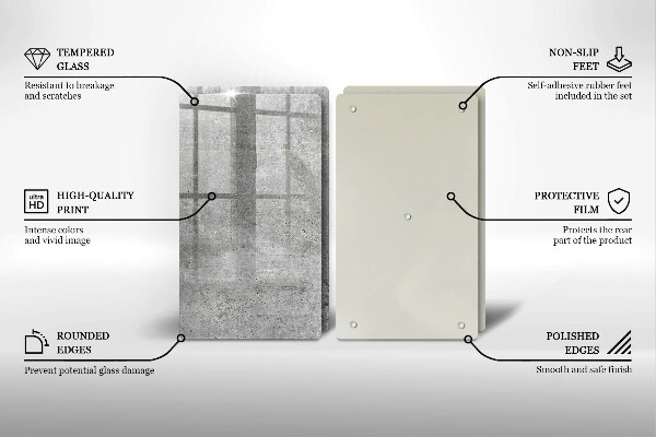 Cache plaque de cuisson Texture béton