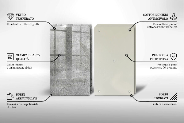 Cache plaque de cuisson Texture béton
