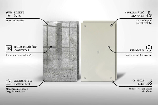 Cache plaque de cuisson Texture béton