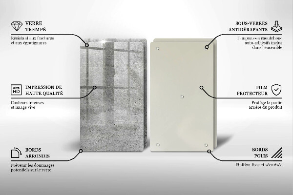 Cache plaque de cuisson Texture béton