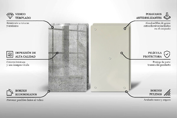 Cache plaque de cuisson Texture béton