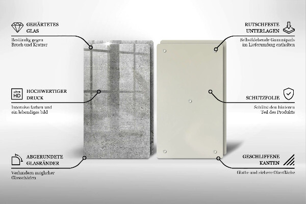 Cache plaque de cuisson Texture béton