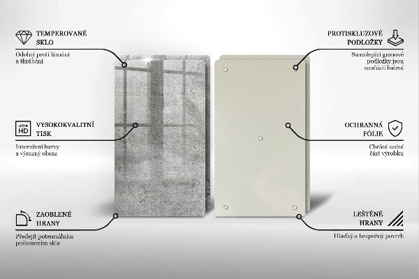 Cache plaque de cuisson Texture béton