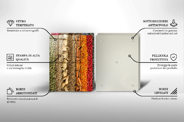 Cache plaque de cuisson Épices colorées