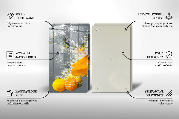 Protection plaque induction Citrons dans l'eau