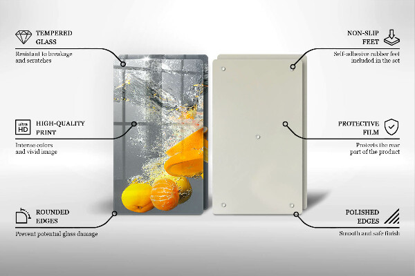 Protection plaque induction Citrons dans l'eau