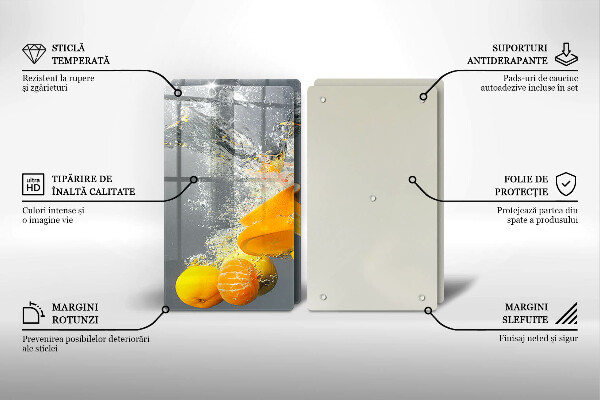 Protection plaque induction Citrons dans l'eau