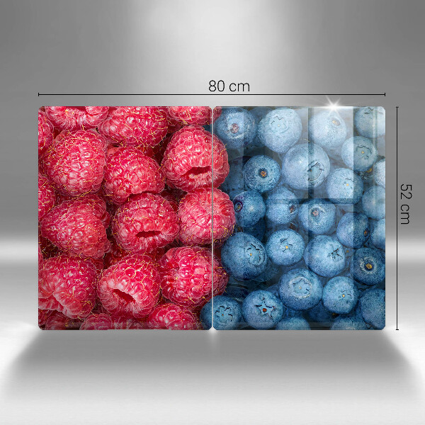 Protection plaque induction Fruits de framboise et de myrtille