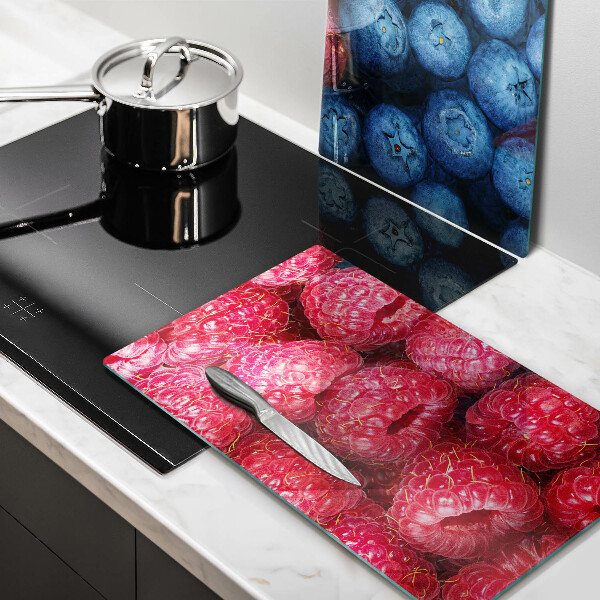 Protection plaque induction Fruits de framboise et de myrtille