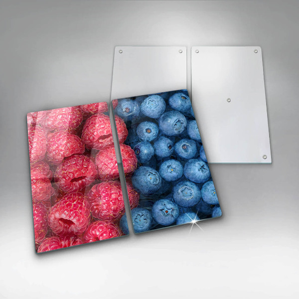Protection plaque induction Fruits de framboise et de myrtille