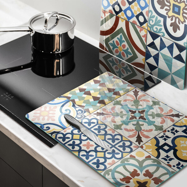 Cache plaque de cuisson Carreaux décoratifs