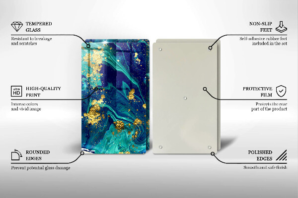 Cache plaque de cuisson Abstraction avec de l'or