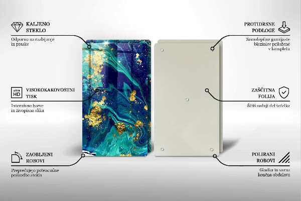 Cache plaque de cuisson Abstraction avec de l'or