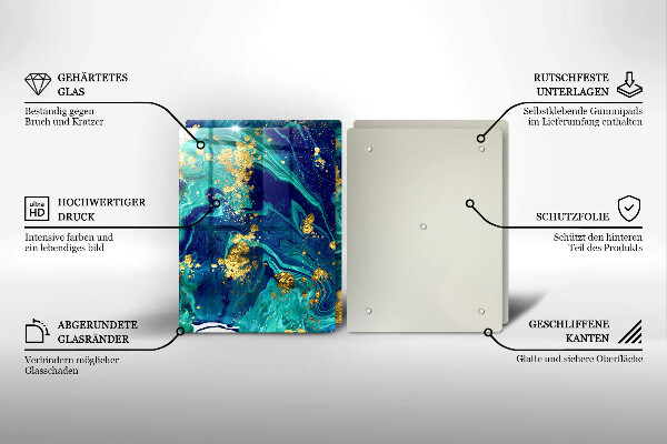 Cache plaque de cuisson Abstraction avec de l'or