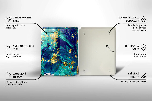 Cache plaque de cuisson Abstraction avec de l'or